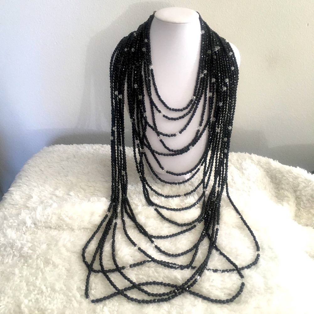Heidi Daus Facetted Czech Glass Beads Bib Necklace